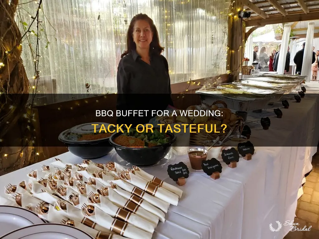 is a bbq buffet tacky for a wedding reception inside