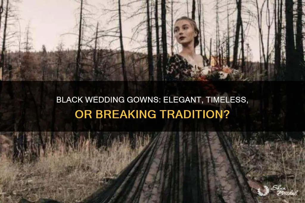 is a black appropriate for a wedding gown