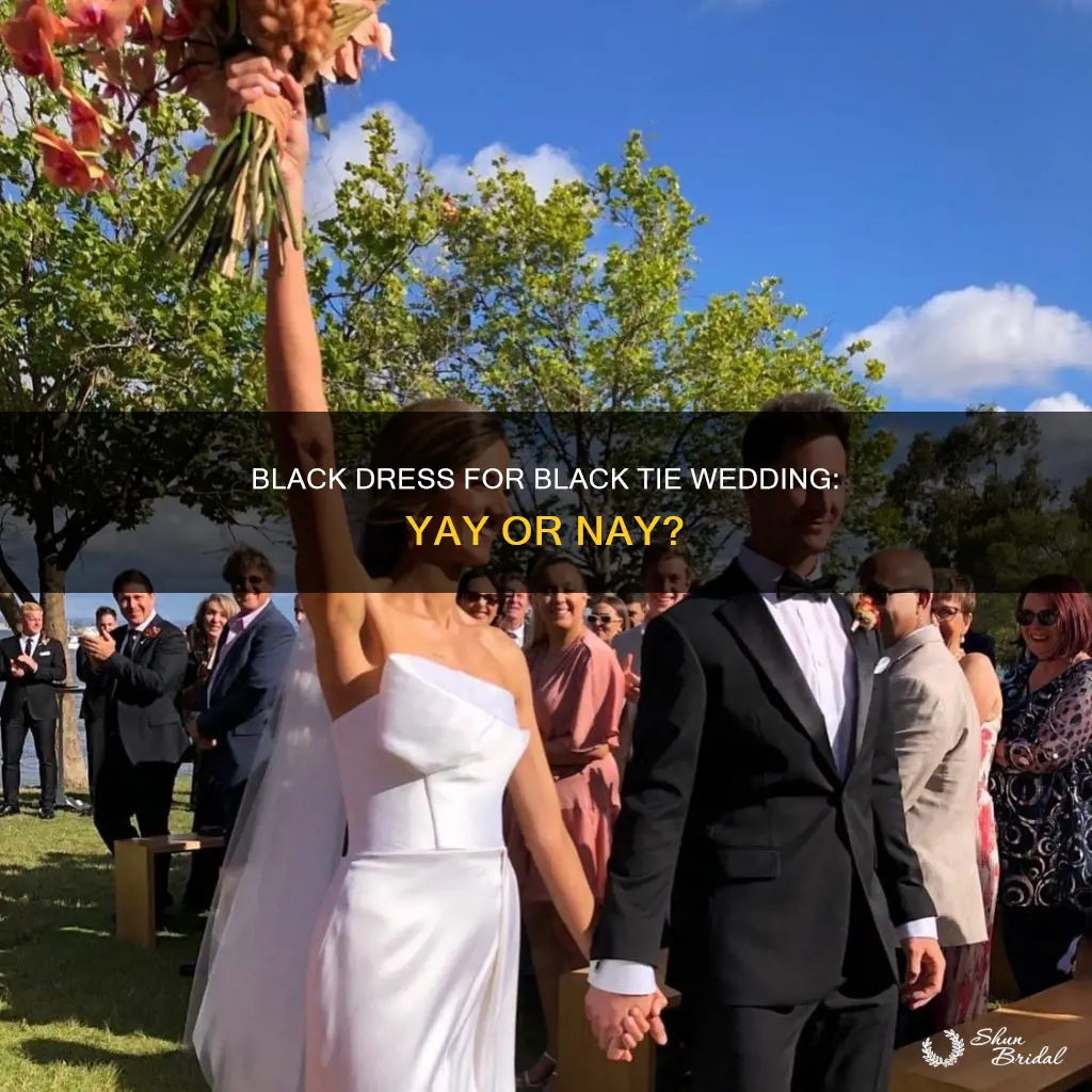 is a black dress appropriate for a black tie wedding
