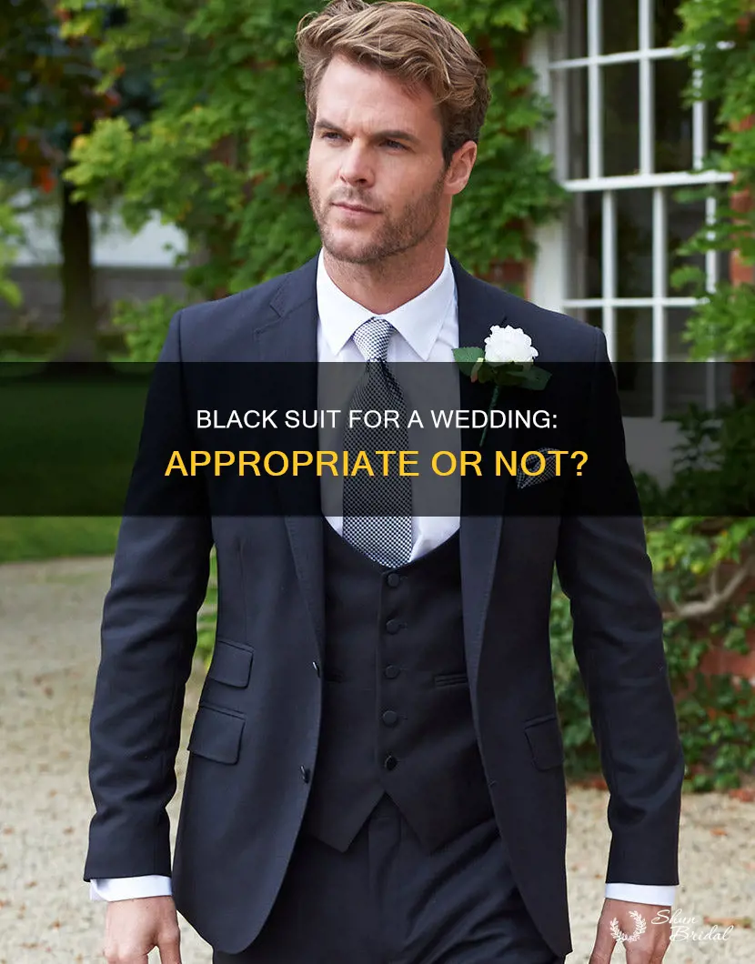 is a black suit appropriate for a wedding