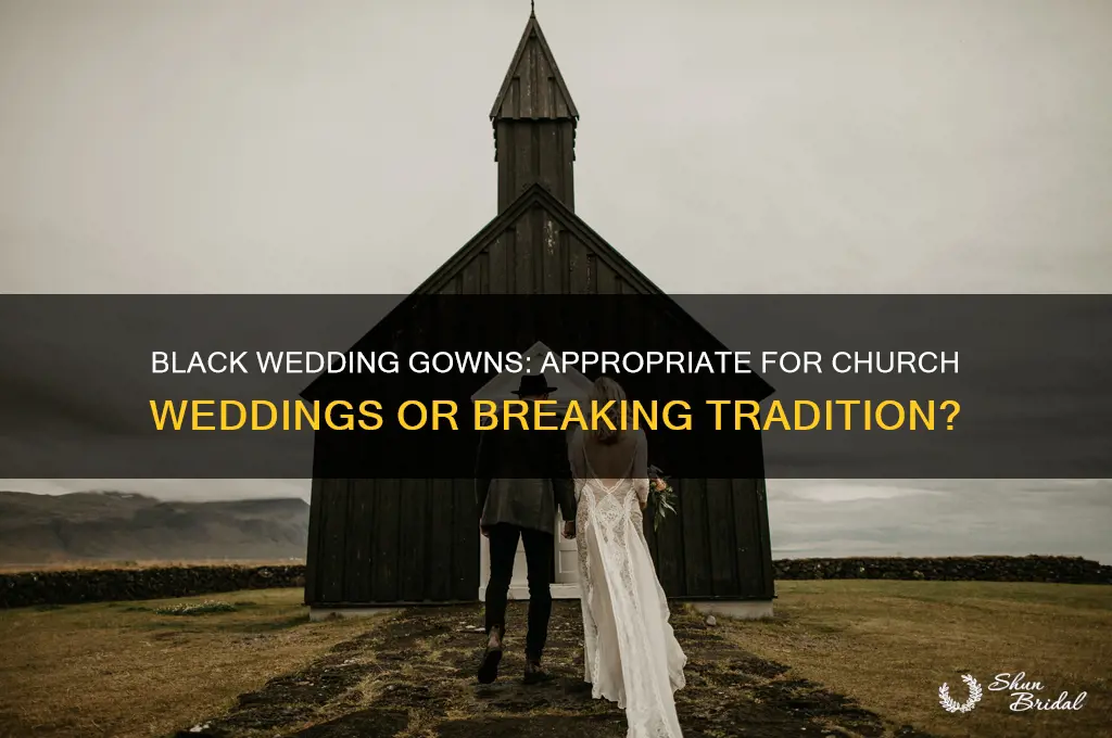 is a black wedding gown okay for church wedding