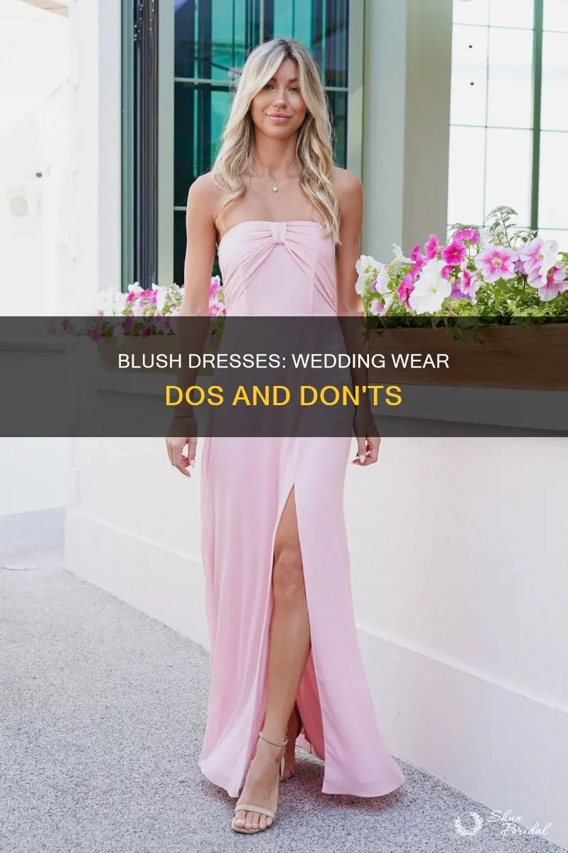 is a blush dress ok to wear to a wedding