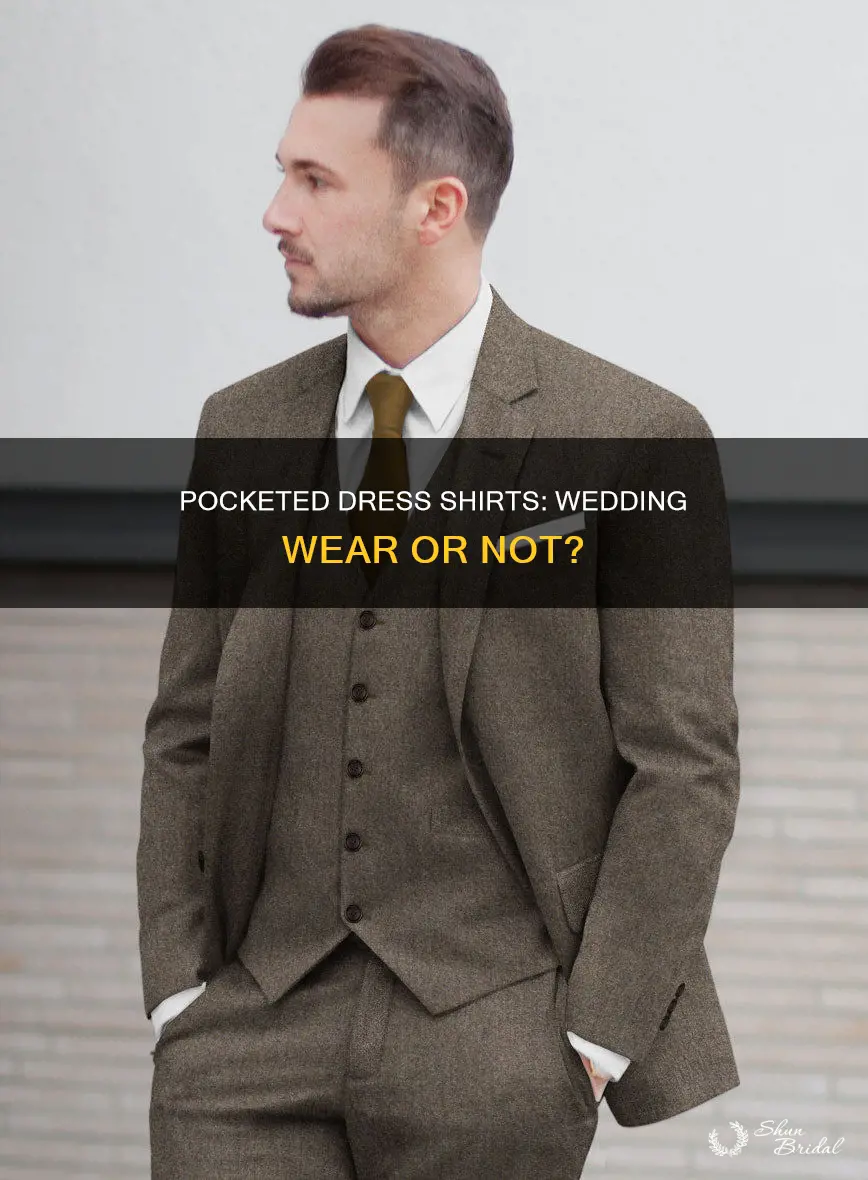 is a dress shirt with a pocket okay at wedding