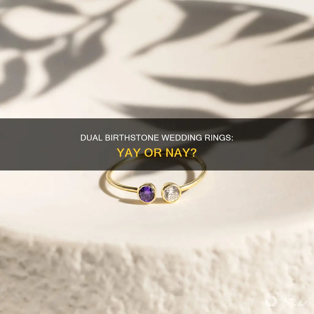 is a dual birthstone wedding ring okay