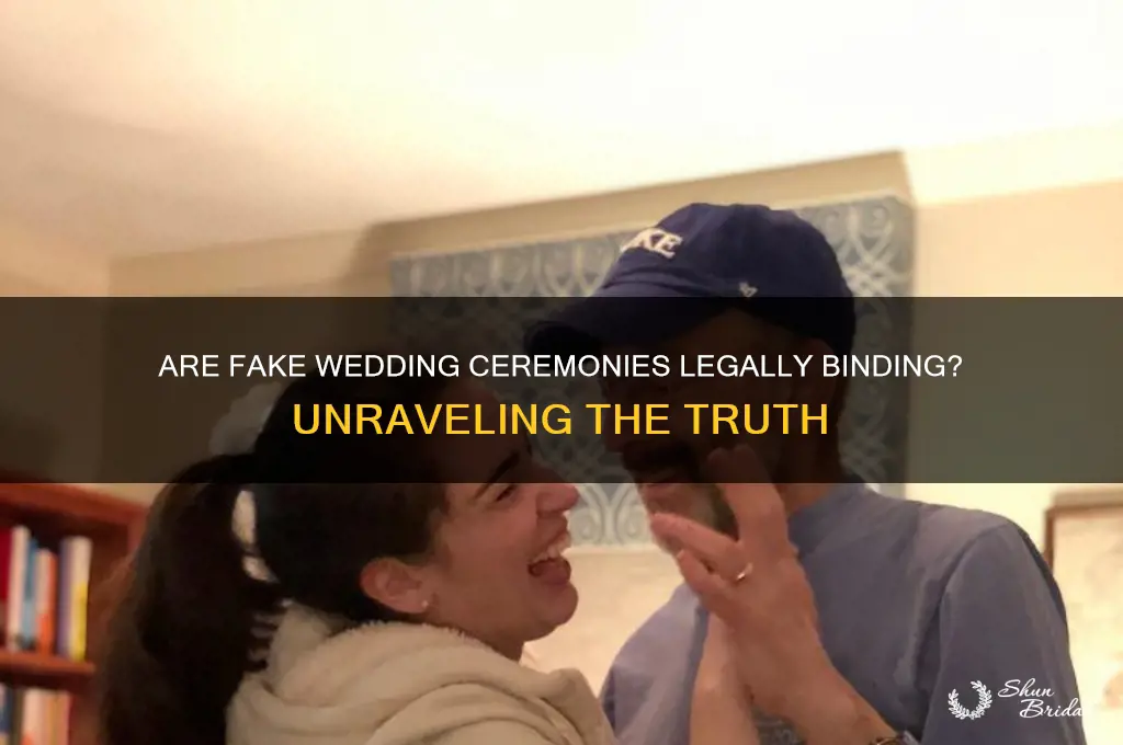 is a fake wedding ceremony binding