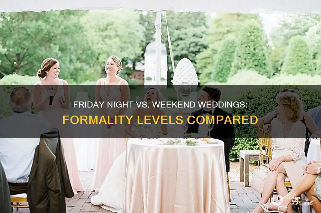 is a friday night wedding as formalmas a weekend wedding