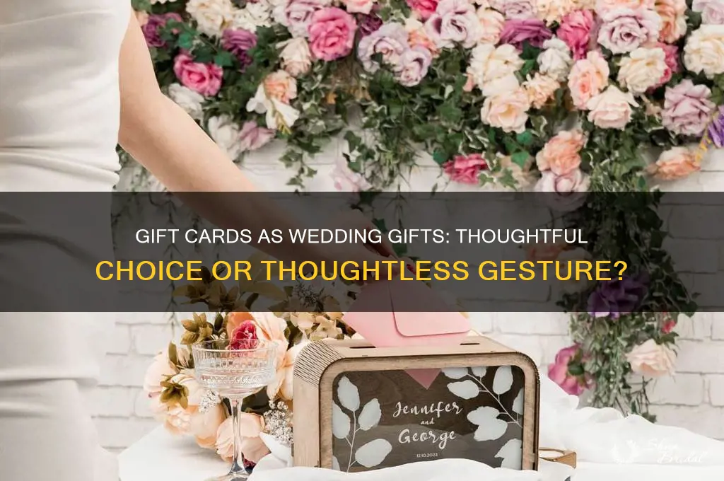 is a gift card a good wedding gift