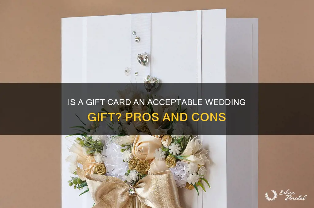 is a git card acceptable wedding gift