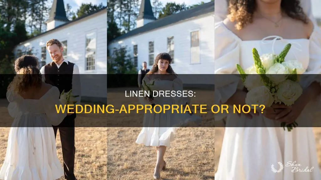 is a linen dress appropriate for a wedding