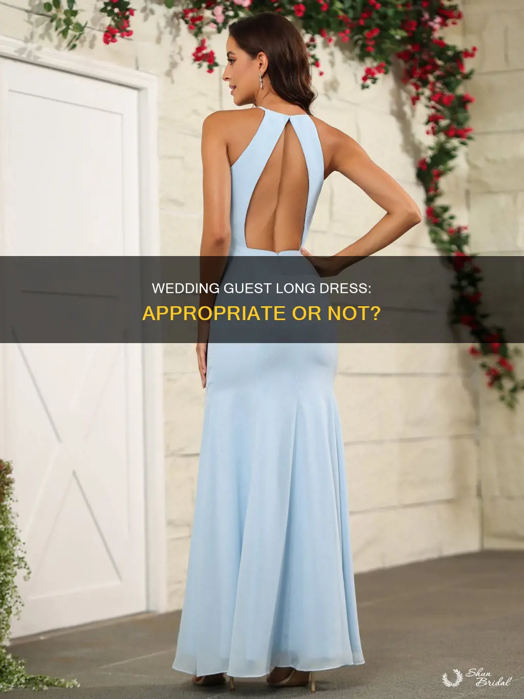 is a long dress appropriate for a wedding