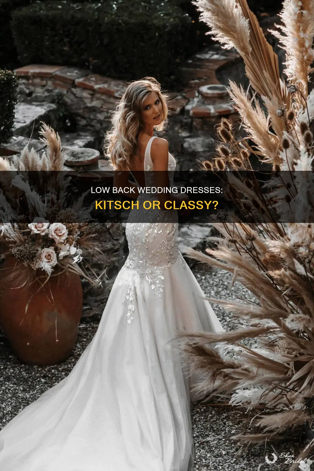 is a low back wedding dress kitsch