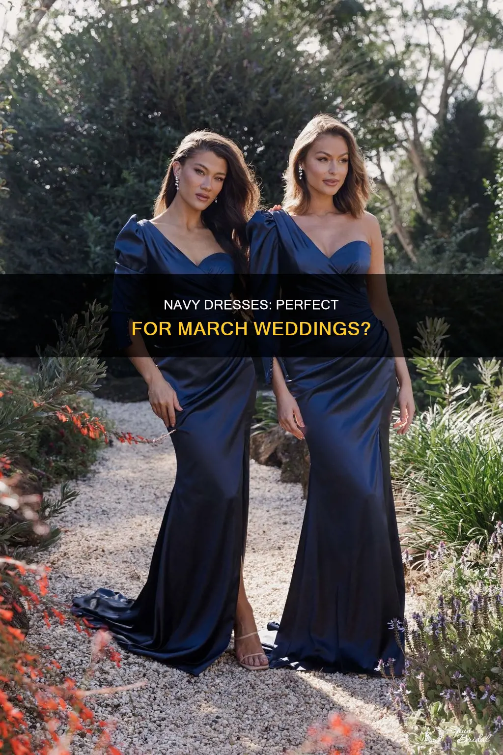 is a navy dress for a wedding ok in march