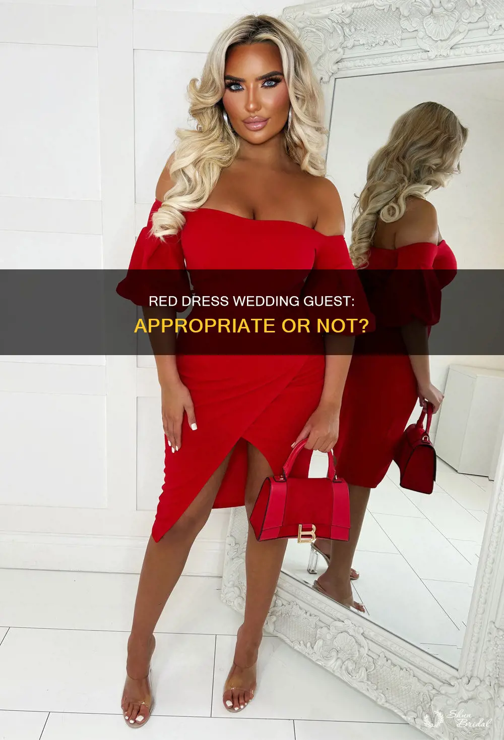 is a red dress appropriate for a wedding guest