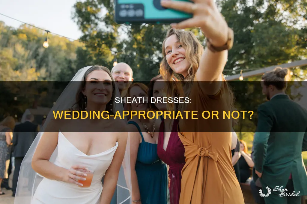 is a sheath dress appropriate for a wedding