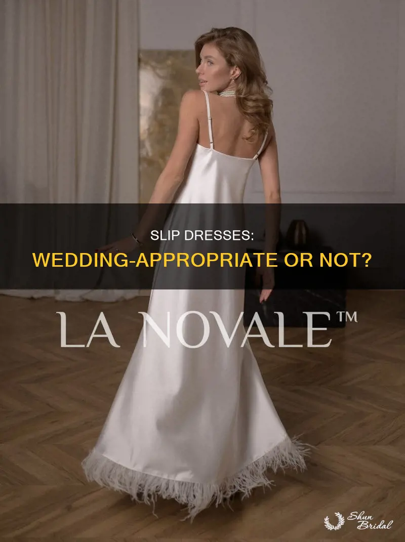 is a slip dress appropriate for a wedding
