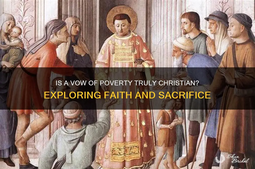 is a vow of poverty christian