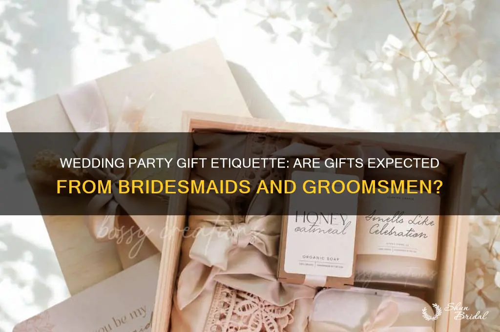is a wedding party member expected to give a gift
