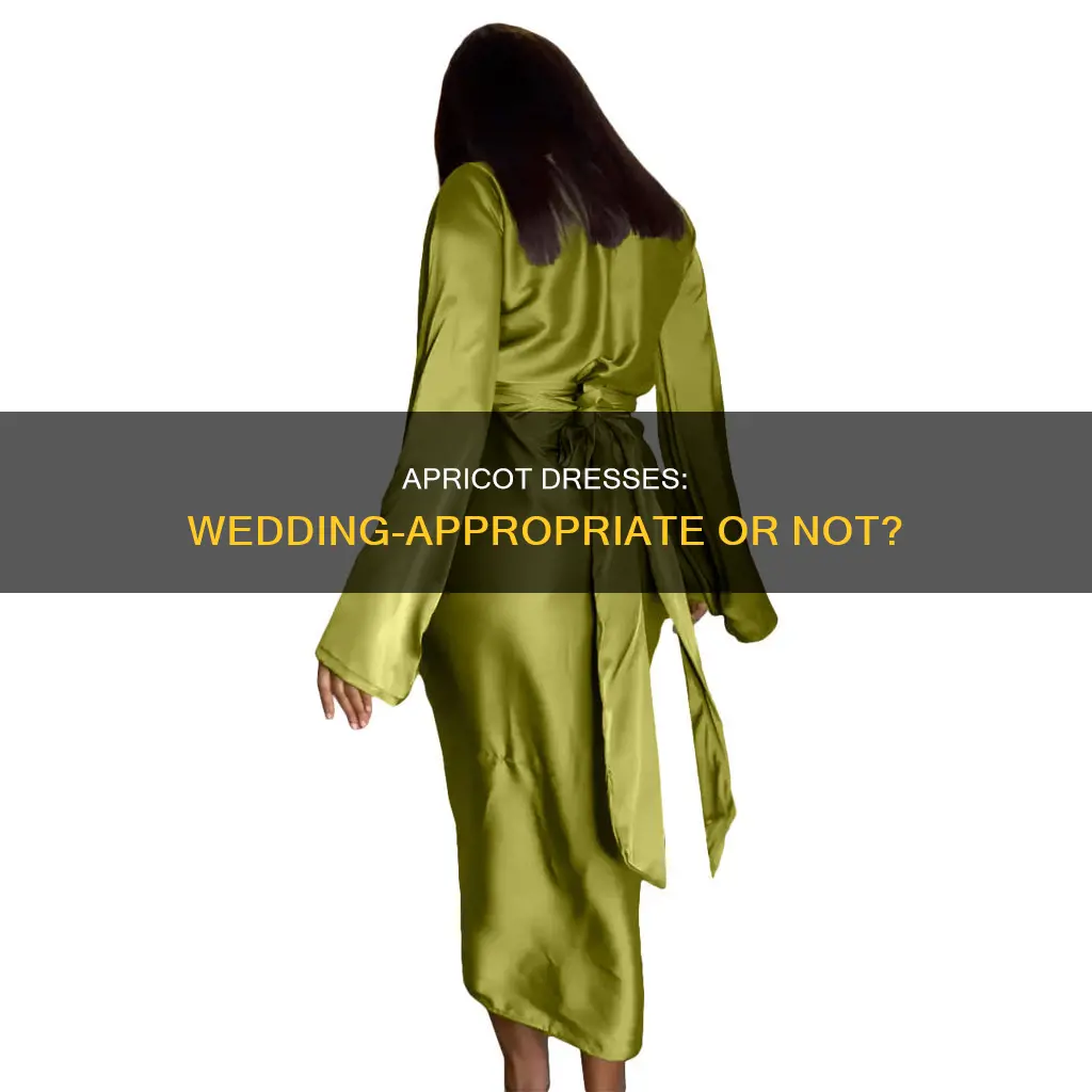 is an apricot dress ok to wear to a wedding