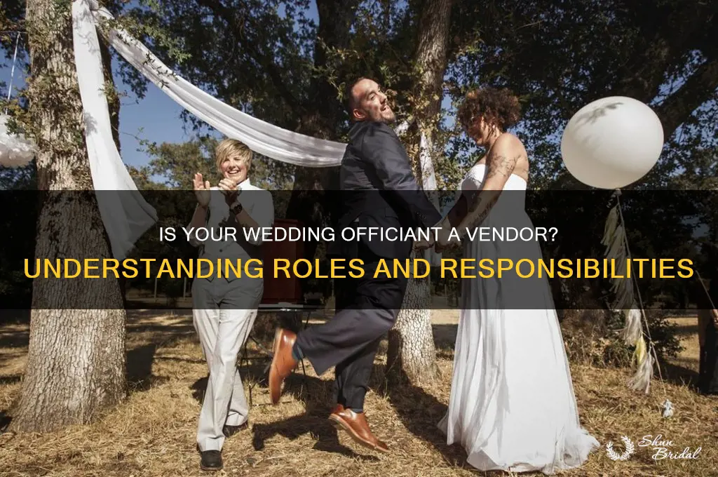 is an officiant considered a vendor at a wedding