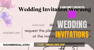 Wedding Invitation Etiquette: Capitalizing Family and 'Is