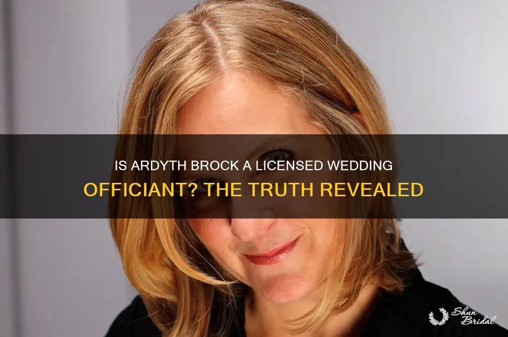 is ardyth brock a licensed wedding officiant