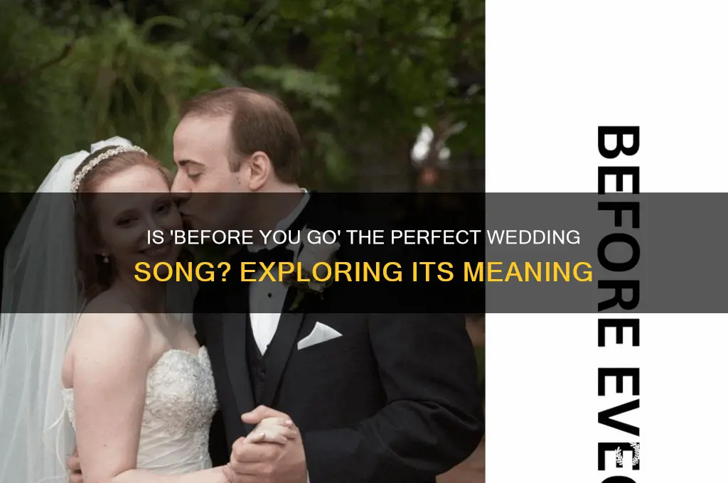 is before you go a wedding song