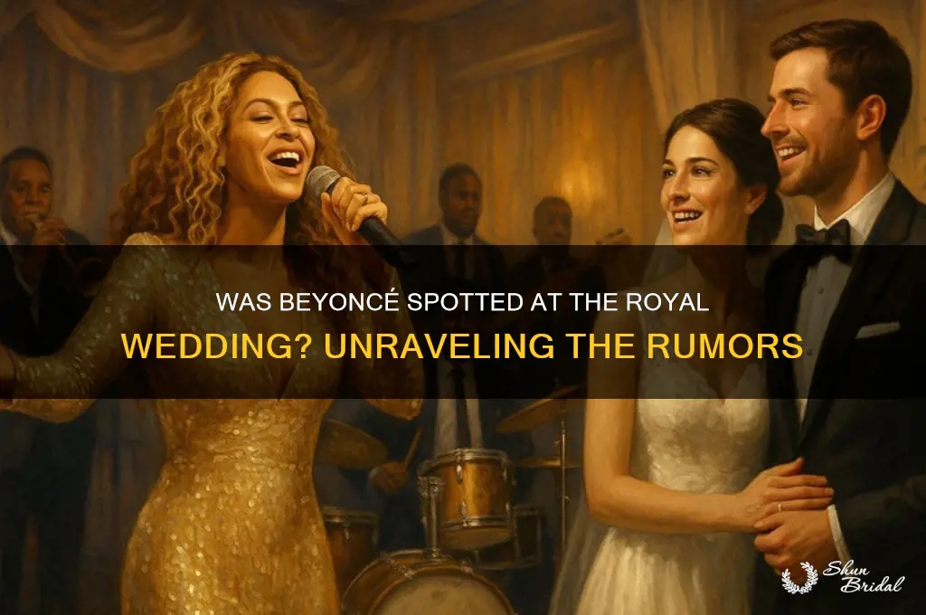 is beyonce at the royal wedding