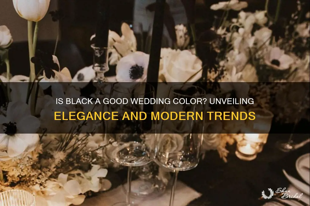 is black a good color for a wedding