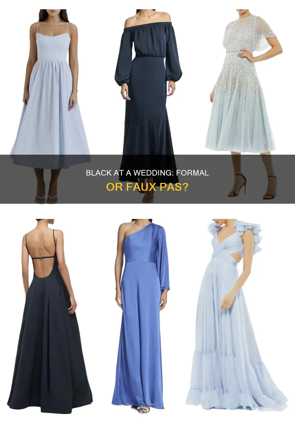 is black an appropriate dress color for a formal wedding