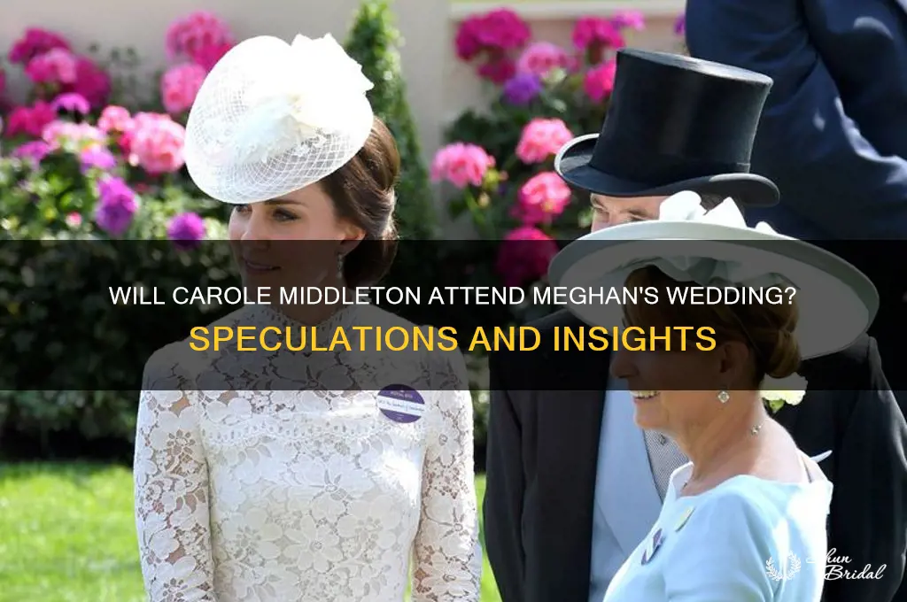 is carole middleton going to megans wedding
