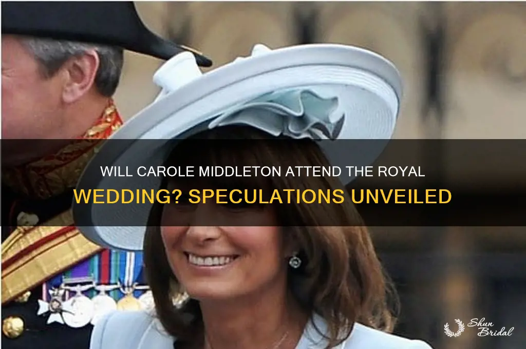 is carole middleton going to the royal wedding