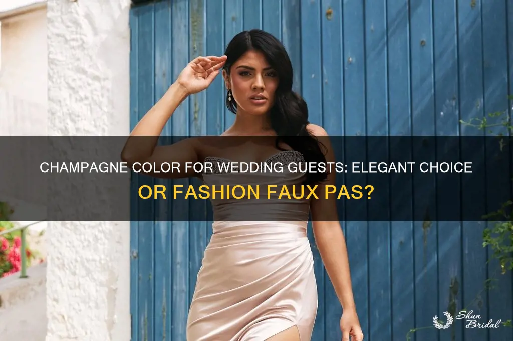 is champagne color acceptable for wedding guest
