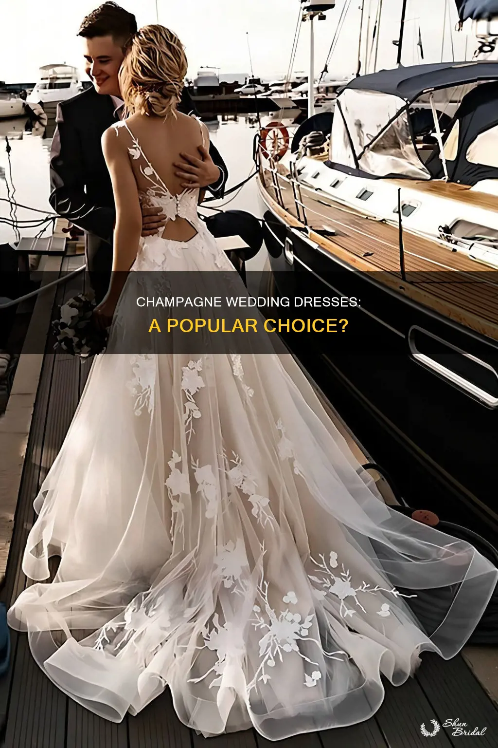 is champagne color wedding dress popular