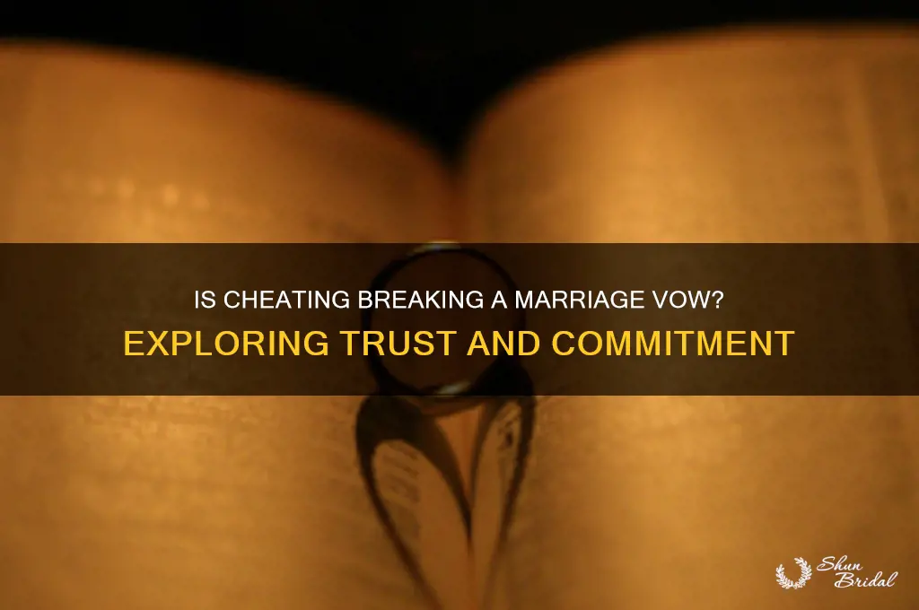 is cheating breaking a marraige vow
