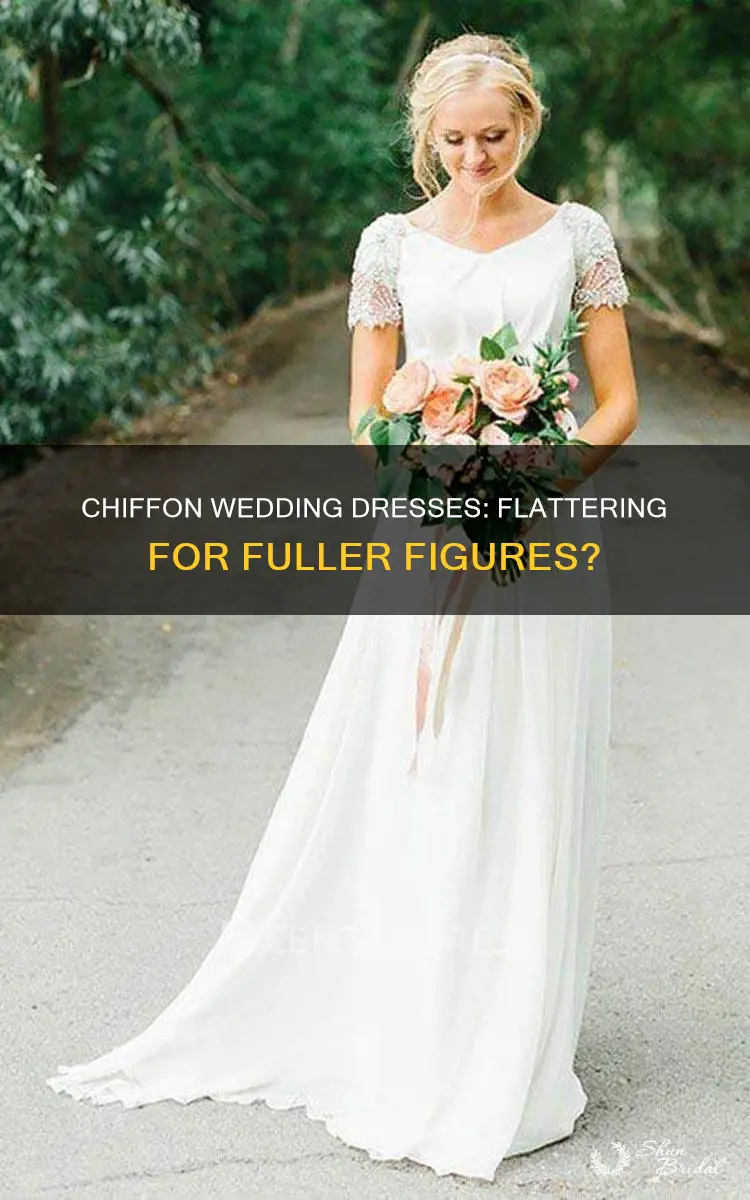 is chiffon wedding dress good for women with big stomach