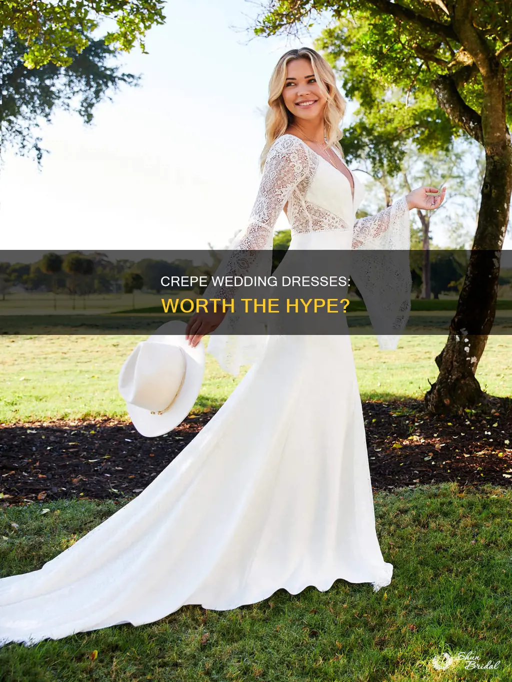 is crepe a good material for a wedding dress