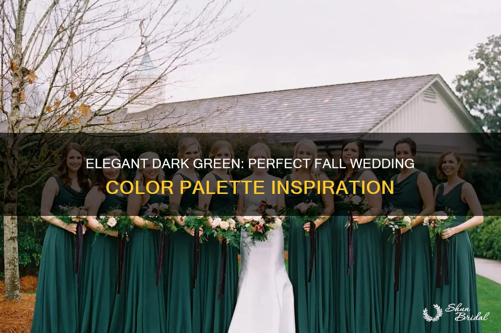 is dark green a good fall wedding color