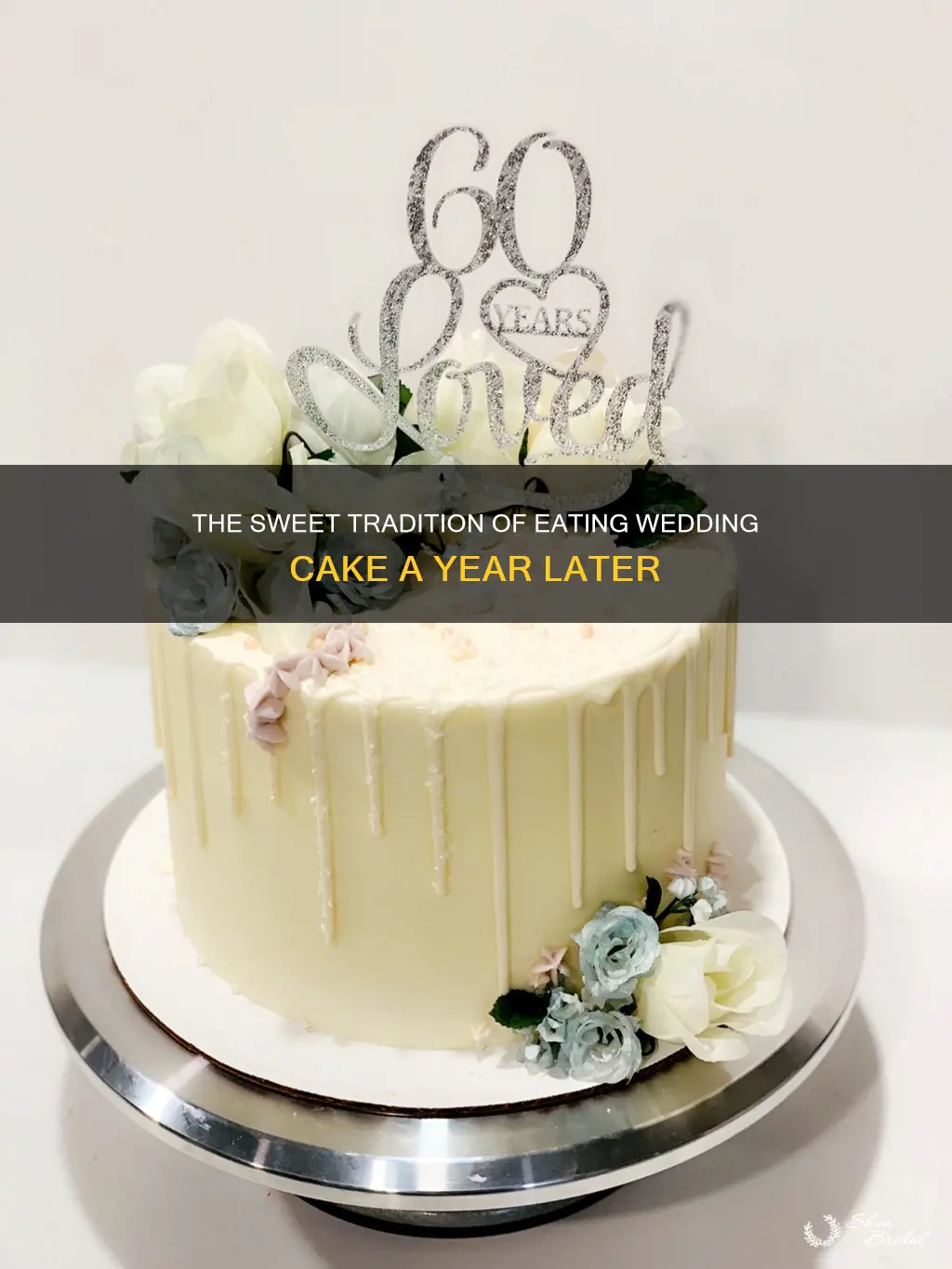 is eating your wedding cake one year later