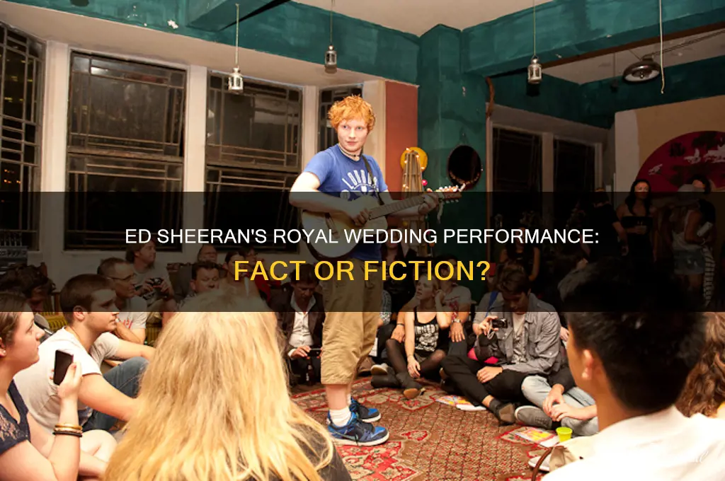 is ed sheeran singing at the royal wedding