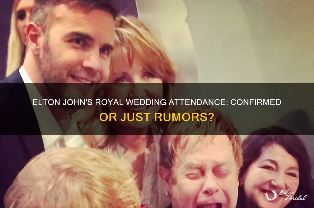 is elton john going to the royal wedding