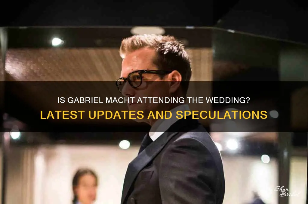 is gabriel macht going to the wedding