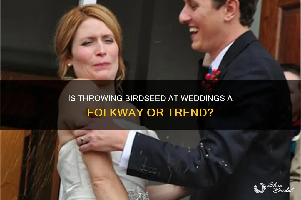 is guest throwing birdseed at weddings is a folkway