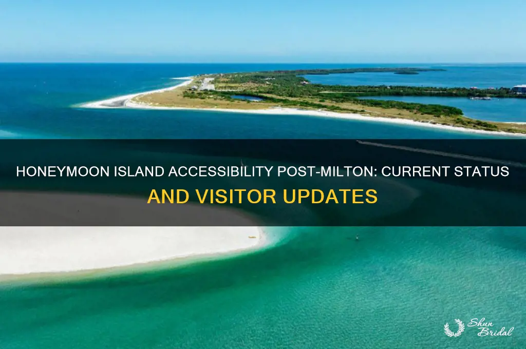 is honeymoon island open after milton