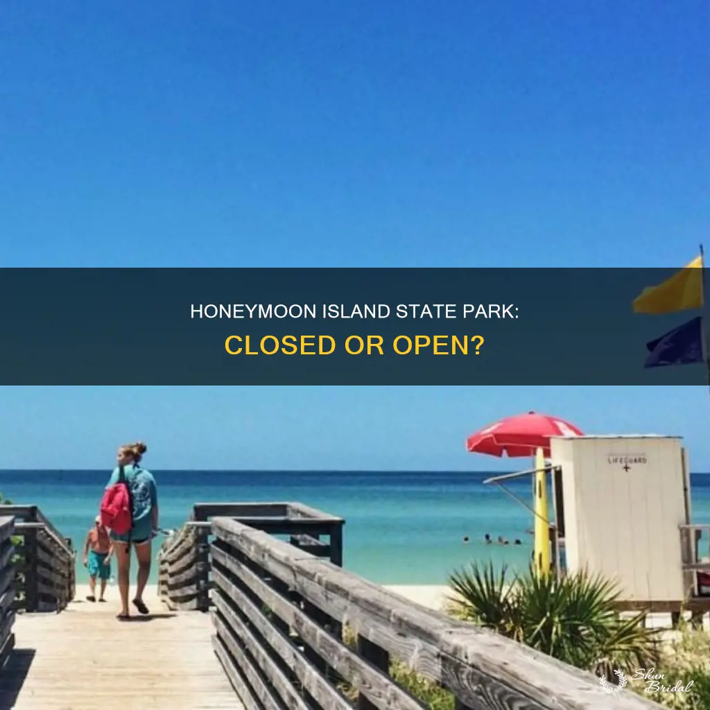 is honeymoon island state park closed