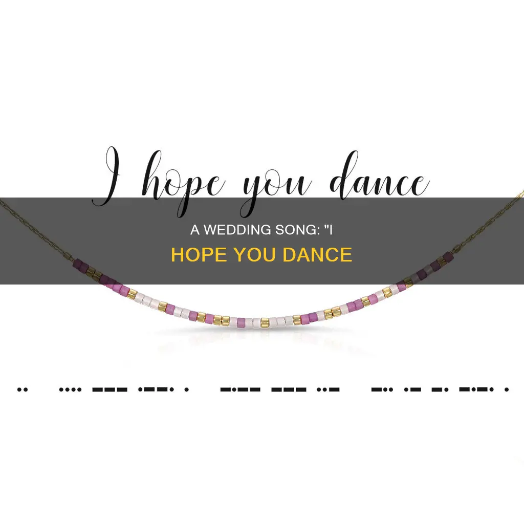 is I hope you dance a wedding song