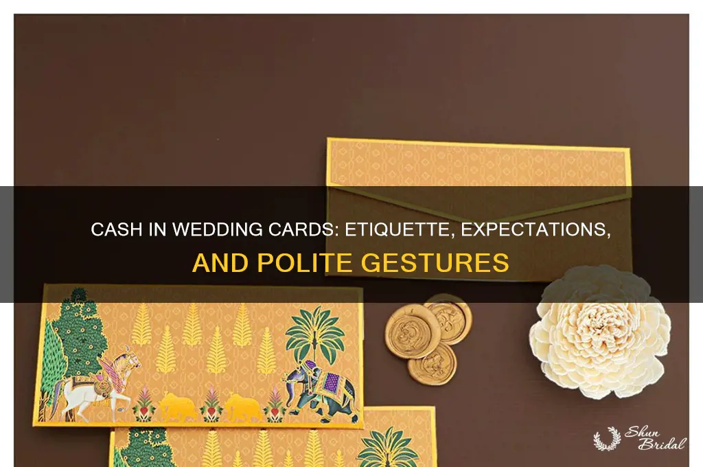 is is okay to put cash in wedding card