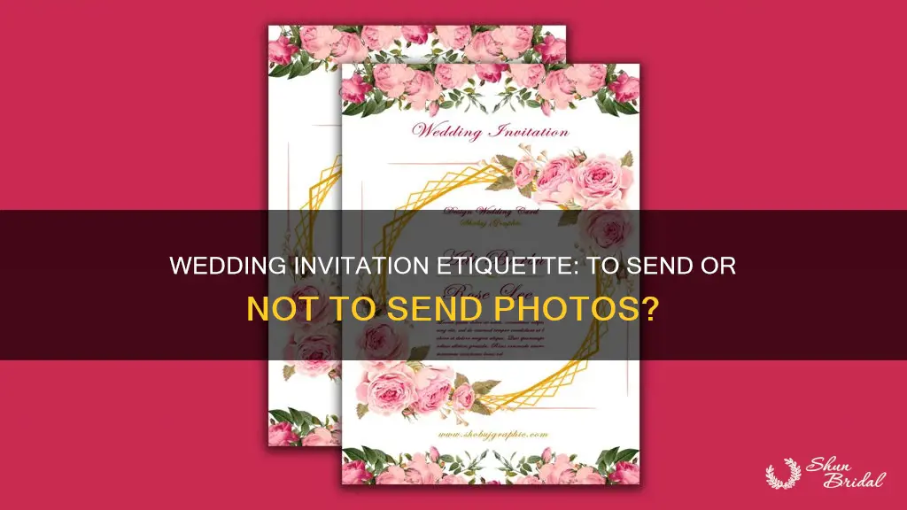 is it appropriate to send photo with wedding invitation