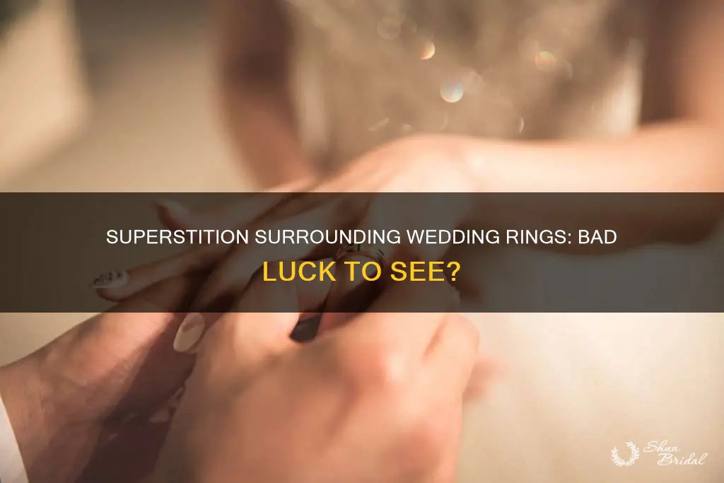is it bad luck to see your wedding ring