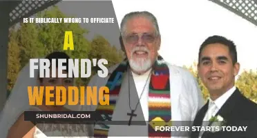 Biblical Perspective: Officiating a Friend's Wedding - Right or Wrong?