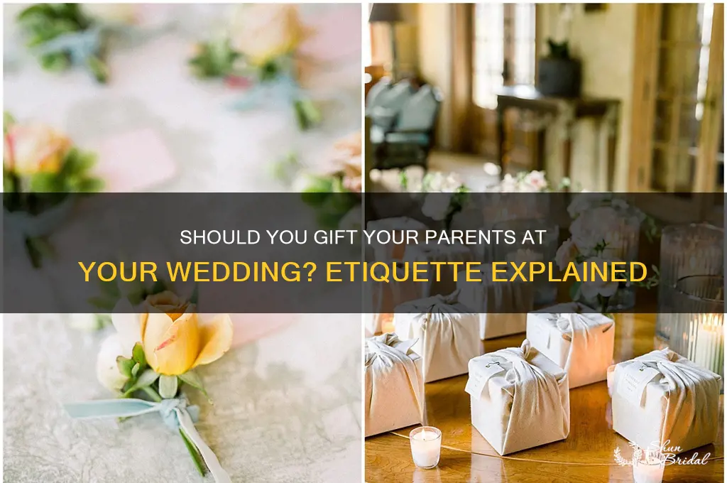 is it customary to give parents gifts at wedding